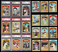 1972 Topps Near Complete Set (781/787) Plus (7) Variations with (74) Graded Including (66) PSA NM-MT 8 to MINT 9 - Sharp!