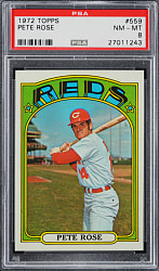 1972 Topps #559 Pete Rose PSA NM-MT 8
