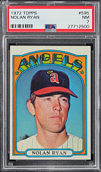 1972 Topps #595 Nolan Ryan PSA NM 7