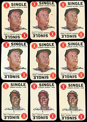 1968  Topps Game Collection (122) with (6) Mantle, (5) Aaron, (2) Clemente & Mays