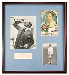 Walter Hagen Signature Cut & Photos in Framed Display