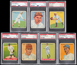 1933 Goudey Washington Senators PSA VG-EX 4 to EX-MT 6 Graded Collection (7)