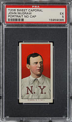 1909-1911 T206 White Border John McGraw Portrait, No Cap PSA EX 5