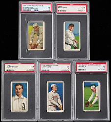 1909-1911 T206 White Border PSA EX 5 Graded Group (5)