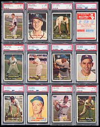 1957 Topps Starter Set PSA EX-MT 6 Graded (112) with (13) Hall of Famers, (22) Fourth Series & Contest Card