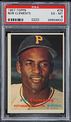 1957 Topps #76 Roberto Clemente PSA EX-MT 6