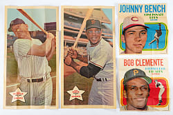 1968-1971 Topps Insert Collection (213) with Several Hall of Famers Including Aaron, Clemente, Mantle & Mays