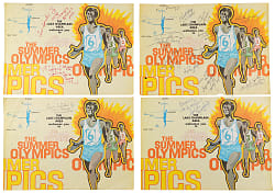1976 Summer Olympics U.S. Boxing Team-Signed Placemats (12)