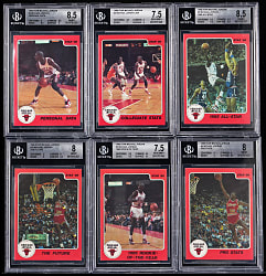 1986 Star Basketball Michael Jordan BGS Graded Set (10)