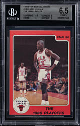 1986 Star Basketball Michael Jordan #8 "The 1986 Playoffs" BGS EX-MT+ 6.5