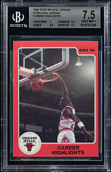 1986 Star Basketball Michael Jordan #7 "Career Highlights" BGS NM+ 7.5