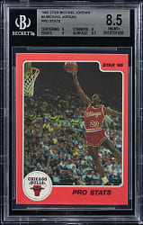 1986 Star Basketball Michael Jordan #4 "Pro Stats" BGS NM-MT+ 8.5