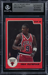 1986 Star Basketball Michael Jordan #3 "1984 Olympian" BGS Authentic-Altered