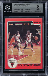 1986 Star Basketball Michael Jordan #2 "Collegiate Stats" BGS NM-MT 8