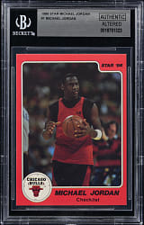 1986 Star Basketball Michael Jordan #1 "Checklist" BGS Authentic-Altered