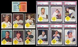 1963 Fleer Complete Set (66) Plus Checklist Including (8) PSA Graded Stars