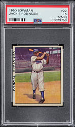 1950 Bowman #22 Jackie Robinson PSA EX 5 (mk)