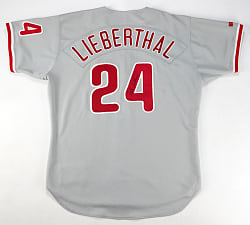 1998-2004 Mike Lieberthal Philadelphia Phillies Signed Game-Used Home Jersey with Full JSA & Phil Wood LOA