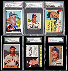 1950-1965 Signed Baseball Star Cards (6) - All PSA/DNA or SGC Authentic