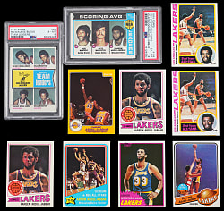 1971-1989 Kareem Abdul-Jabbar Collection (56) with (2) PSA Graded