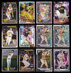 2021 & 2024 Jackson Merrill Rookie Hoard (106) with Several Inserts & Parallels