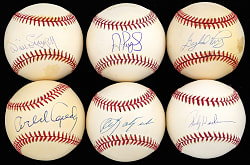 Hall of Fame & Star Single-Signed Baseball Collection (17) Including Pujols, Henderson, and Yastrzemski