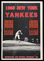 August 10th, 1968 New York Yankees vs. Minnesota Twins Program & (2) Ticket Stubs - Mickey Mantle Career Home Runs #530 & #531
