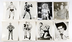 1960s-1970s Wrestling Signed Promotional Photos (25) with (8) JSA Certified Including Argentina Rocca