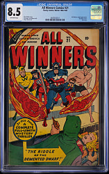 1946-1947 Timely Comics All Winners #21 Bondage Cover, Last Issue - CGC 8.5