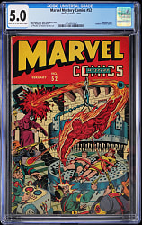 1944 Timely Comics Marvel Mystery Comics #52 Bondage Cover - CGC 5.0