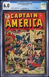 1944 Timely Comics Captain America Comics #38 Bondage Cover - CGC 6.0