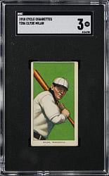 1909-1911 T206 White Border Clyde Milan Cycle SGC VG 3