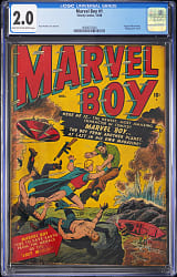 1950 Timely Comics Marvel Boy #1 - CGC 2.0