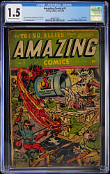 1944 Timely Comics Amazing Comics #1 Only Issue - CGC 1.5