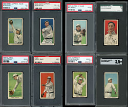1909-1911 T206 White Border Washington Senators PSA & SGC Graded Collection (8) with Tougher Backs
