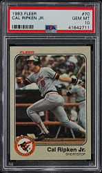 1983 Fleer #70 Cal Ripken Jr. PSA GEM MINT 10