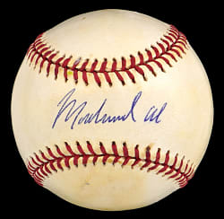 Muhammad Ali Single-Signed OAL/Budig Baseball - Steiner Certified