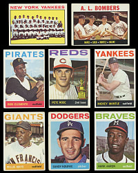 1964 Topps Near Complete Set (586/587) with #50 Mickey Mantle