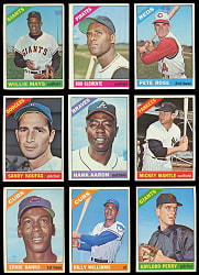 1966 Topps Near Complete Set (562/598) with Most Hall of Famers & Stars Including #50 Mickey Mantle