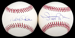 Derek Jeter & Mariano Rivera Single-Signed Baseball Pair - Both Individually Certified