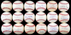 1950s-1960s New York Yankees Single-Signed Baseball Collection (18) with (5) Hall of Famers