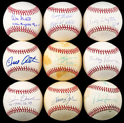 Signed Baseball Balance of Collection (9) with Billy Crystal & George Steinbrenner