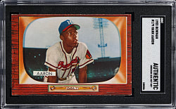 1955 Bowman #179 Hank Aaron SGC Authentic - Attractive!