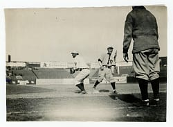 Circa 1909 Spooner & Welis (New York) Johnny Evers In-Action Type I Original Photograph with PSA/DNA LOA