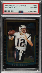 2000 Bowman Chrome Football #236 Tom Brady Rookie PSA GEM MINT 10