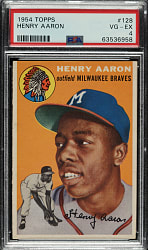 1954 Topps #128 Hank Aaron Rookie PSA VG-EX 4