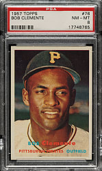 1957 Topps #76 Roberto Clemente PSA NM-MT 8
