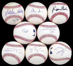 Republican Politician/Notable Single-Signed Baseball Collection (8) with Trumps