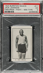 1923 Burstein Isaacs Famous Prize Fighters (Mixed Type) #11 Jack Johnson PSA EX 5