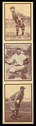 1931 W517 Uncut Three-Card Panel with #21 Jimmie Foxx, #46 Joe Sewell & #51 Earl Averill
